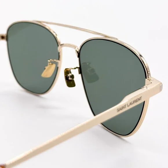 NEW SAINT LAURENT SL 531 011 GOLD GREEN UNISEX SUNGLASSES SAINT LAURENT SL531